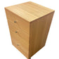 TELMA TASSIE OAK SMALL FILING CABINET IN CLEAR LACQUER ON WHEELS - MyChocolateWood