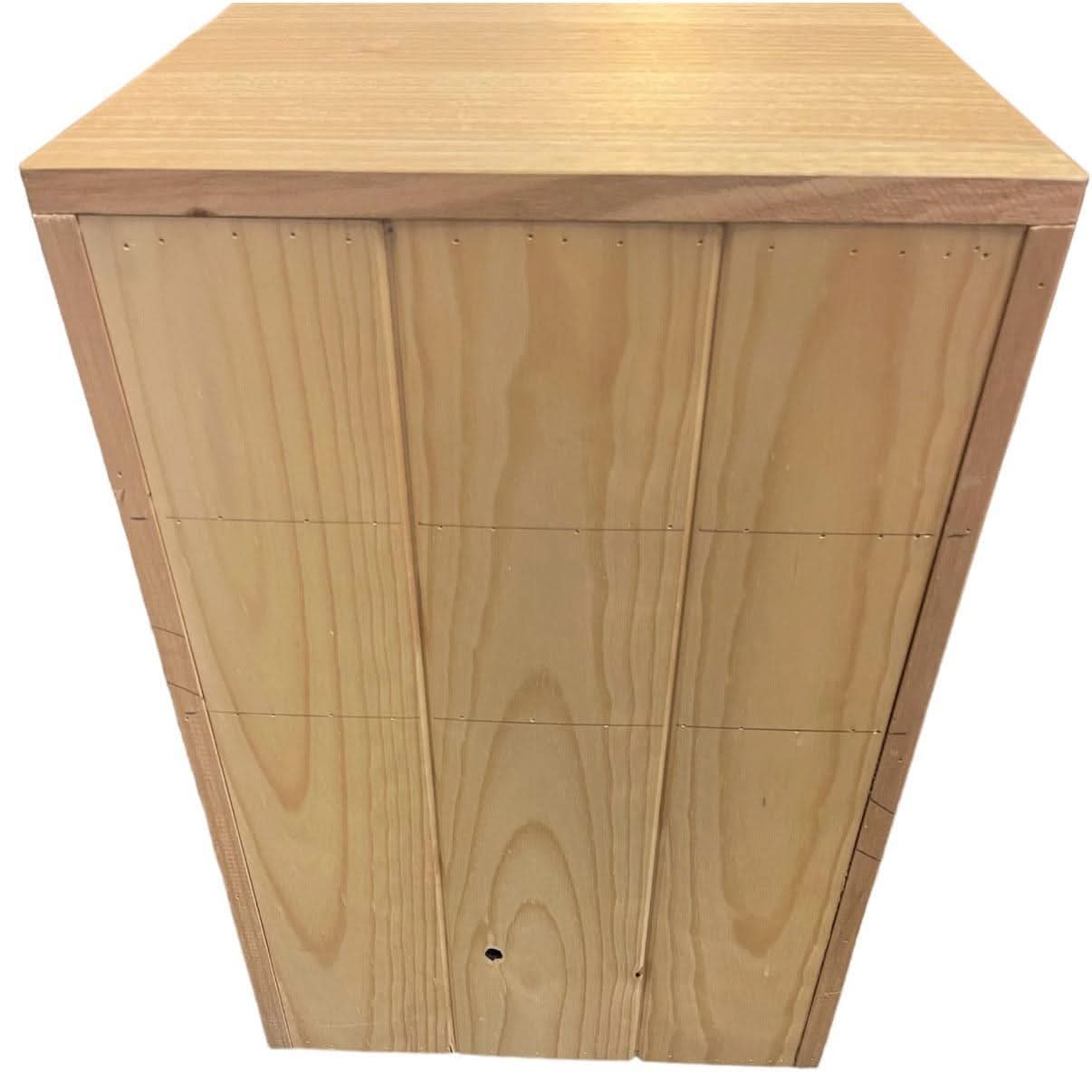 TELMA TASSIE OAK SMALL FILING CABINET IN CLEAR LACQUER ON WHEELS - MyChocolateWood