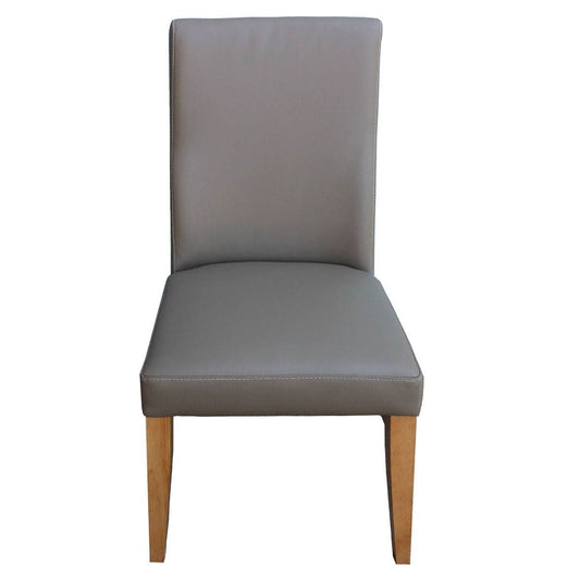 TERI TOP GRAIN LEATHER DINING CHAIR IN DARK MOCHA/WHEAT - MyChocolateWood