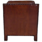TEXAS CHAIR IN 'OLD SADDLE' TOP GRAIN CARAMEL LEATHER AND BRASS STUD TRIM - MyChocolateWood