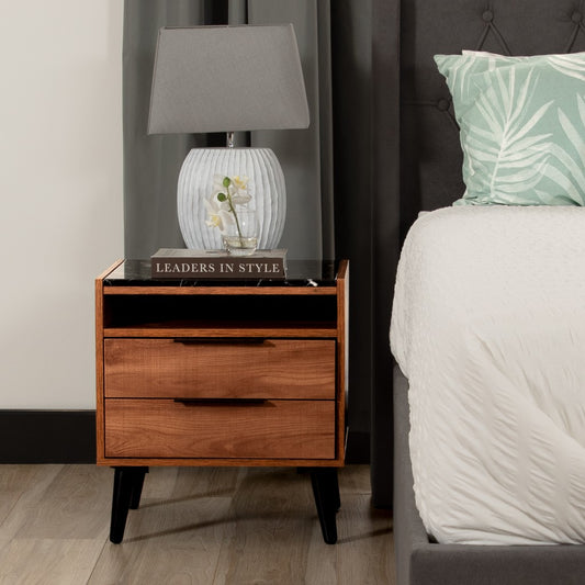 THELO 2-DRAWER BEDSIDE TABLE RIVIERA