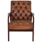 THEODORE VINTAGE LEATHER ARMCHAIR IN TOFFEE - MyChocolateWood