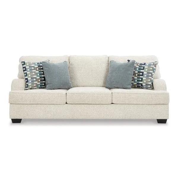 TIANA 3 + 2 LOUNGE SUITE CHENILLE POLYESTER WHITE /GREY MIX - MyChocolateWood