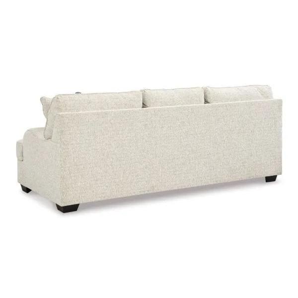 TIANA 3 + 2 LOUNGE SUITE CHENILLE POLYESTER WHITE /GREY MIX - MyChocolateWood