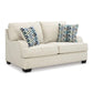 TIANA 3 + 2 LOUNGE SUITE CHENILLE POLYESTER WHITE /GREY MIX - MyChocolateWood