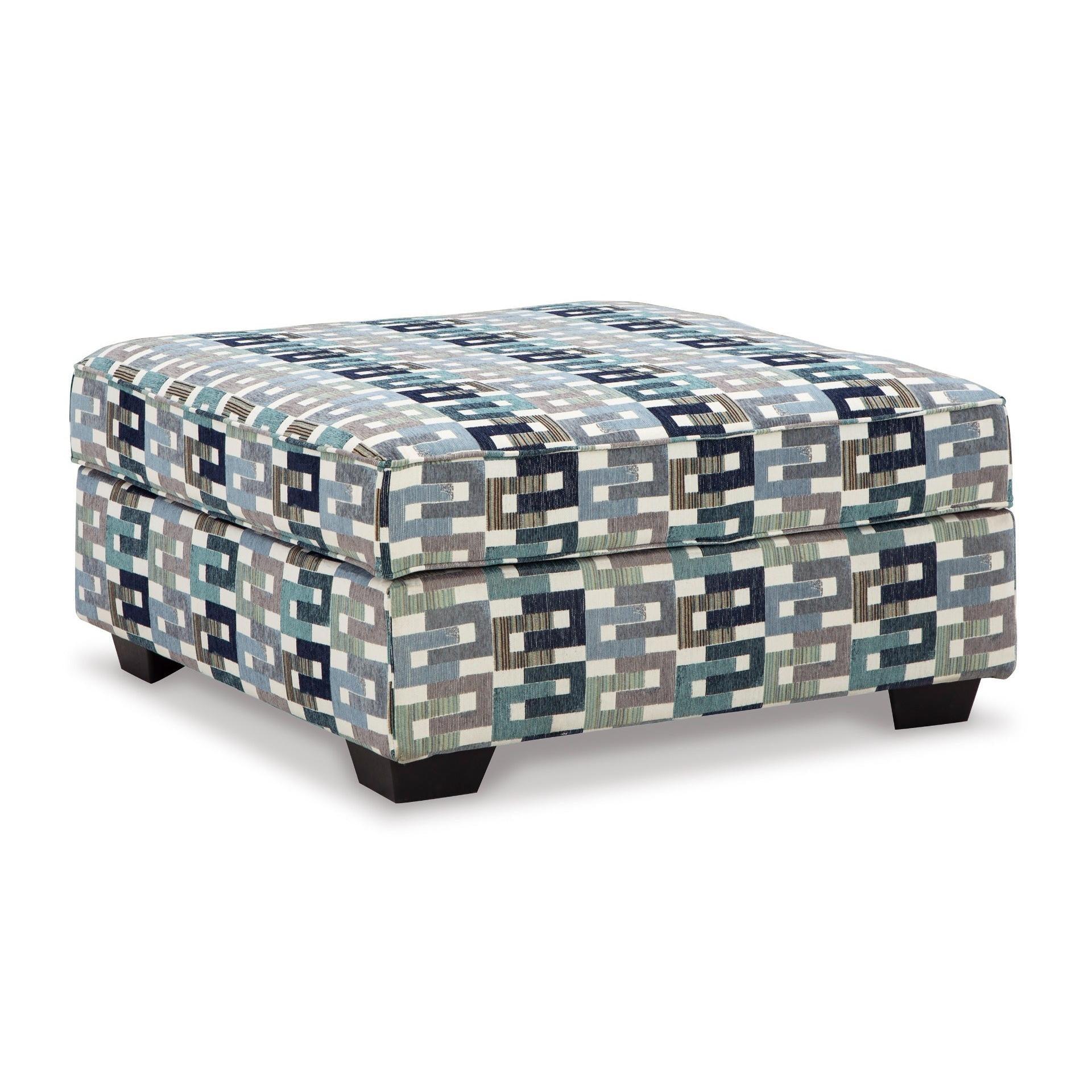 TIANA MULTI COLOURED STORAGE OTTOMAN - MyChocolateWood