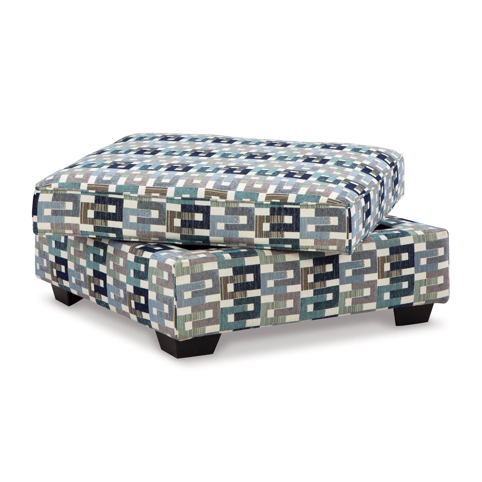 TIANA MULTI COLOURED STORAGE OTTOMAN - MyChocolateWood