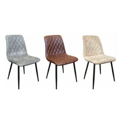 TOMA CONTEMPORARY CAMEL COLOURED DINING CHAIR SET OF 2 - MyChocolateWood