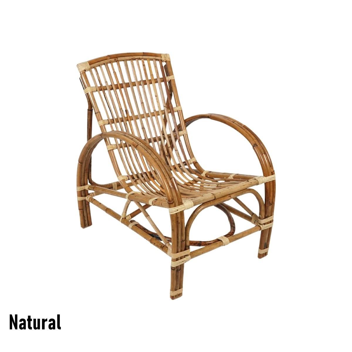 TOMO NATURAL RATTAN  VERANDAH CHAIR LOUNGE CHAIR ACCENT CHAIR/ ARMCHAIR /EASY CHAIR - MyChocolateWood