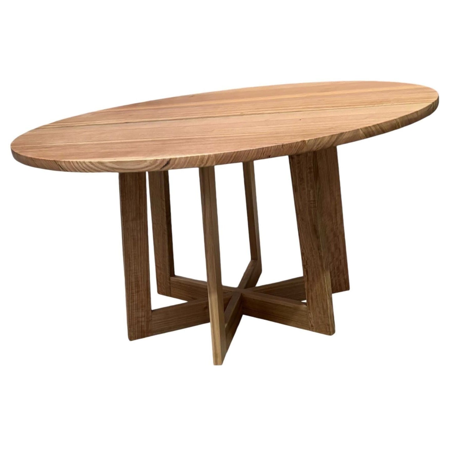 TORRENT ROUND DINING TABLE IN SOLID TASSIE OAK 180CM - CUSTOM MADE - MyChocolateWood