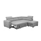 TRAYNOR FABRIC 2-SEATER W/SOFA BED & RHF CHAISE GREY - MyChocolateWood