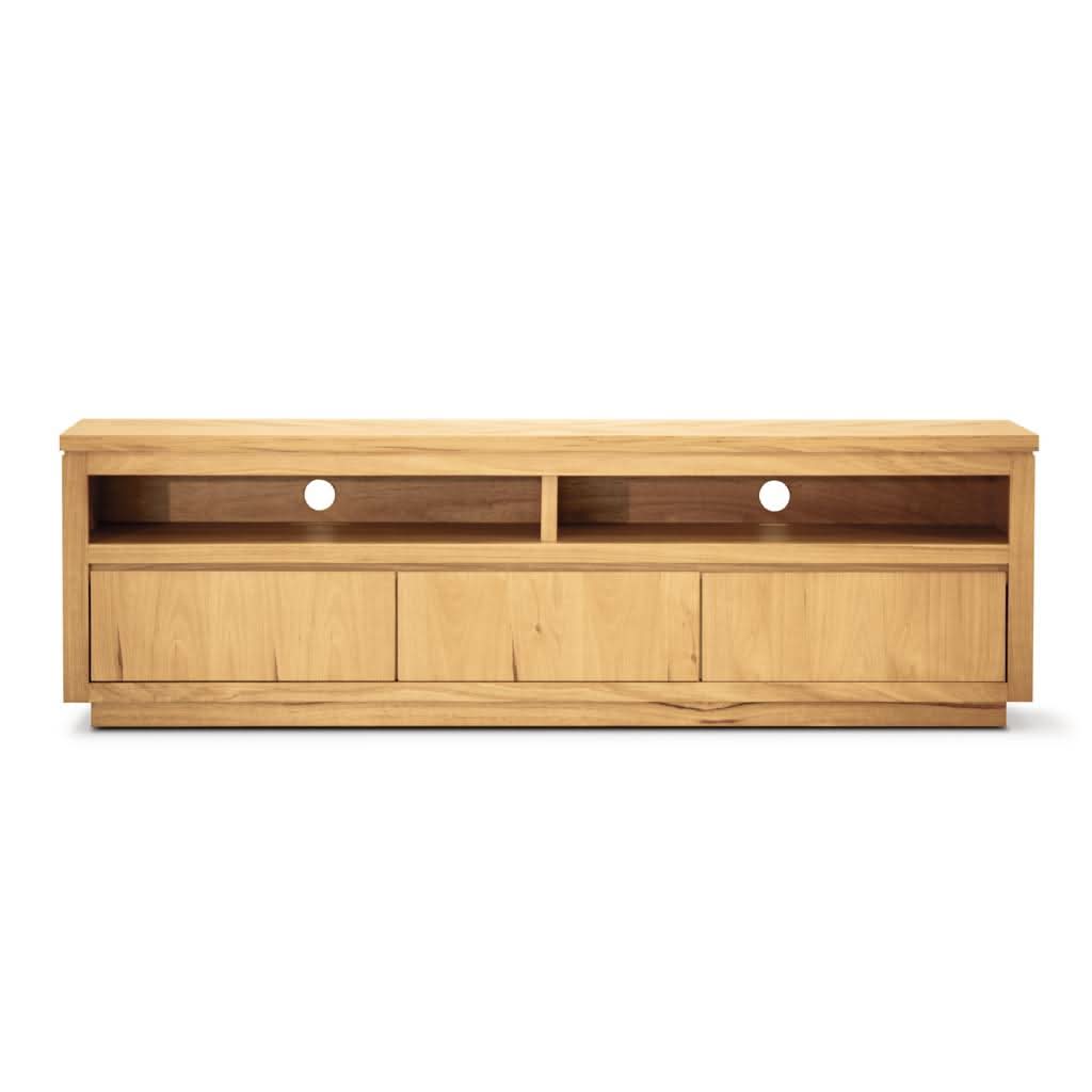 VALANCE MESSMATE TV UNIT 3 DRAWERS IN CLEAR LACQUER - MyChocolateWood