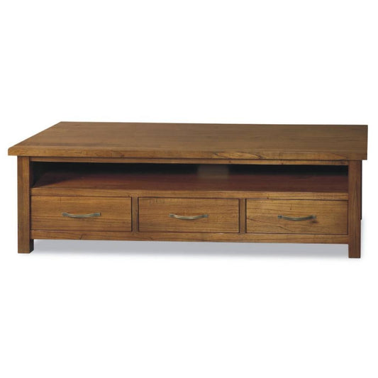 VALDEZ SOLID MOUNTAIN ASH TV UNIT 3 DRAWERS NATURAL