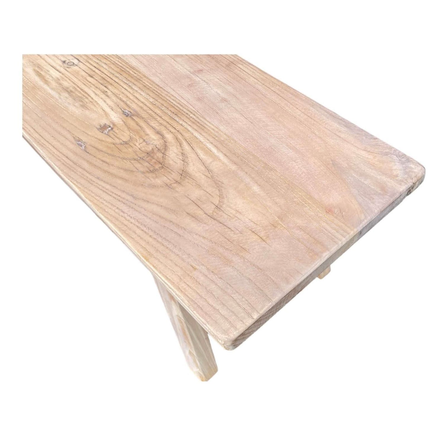 VALENCIA FARMHOUSE RUSTIC BENCH IN RECYCLED ELM FULL LENGTH 120CM - MyChocolateWood