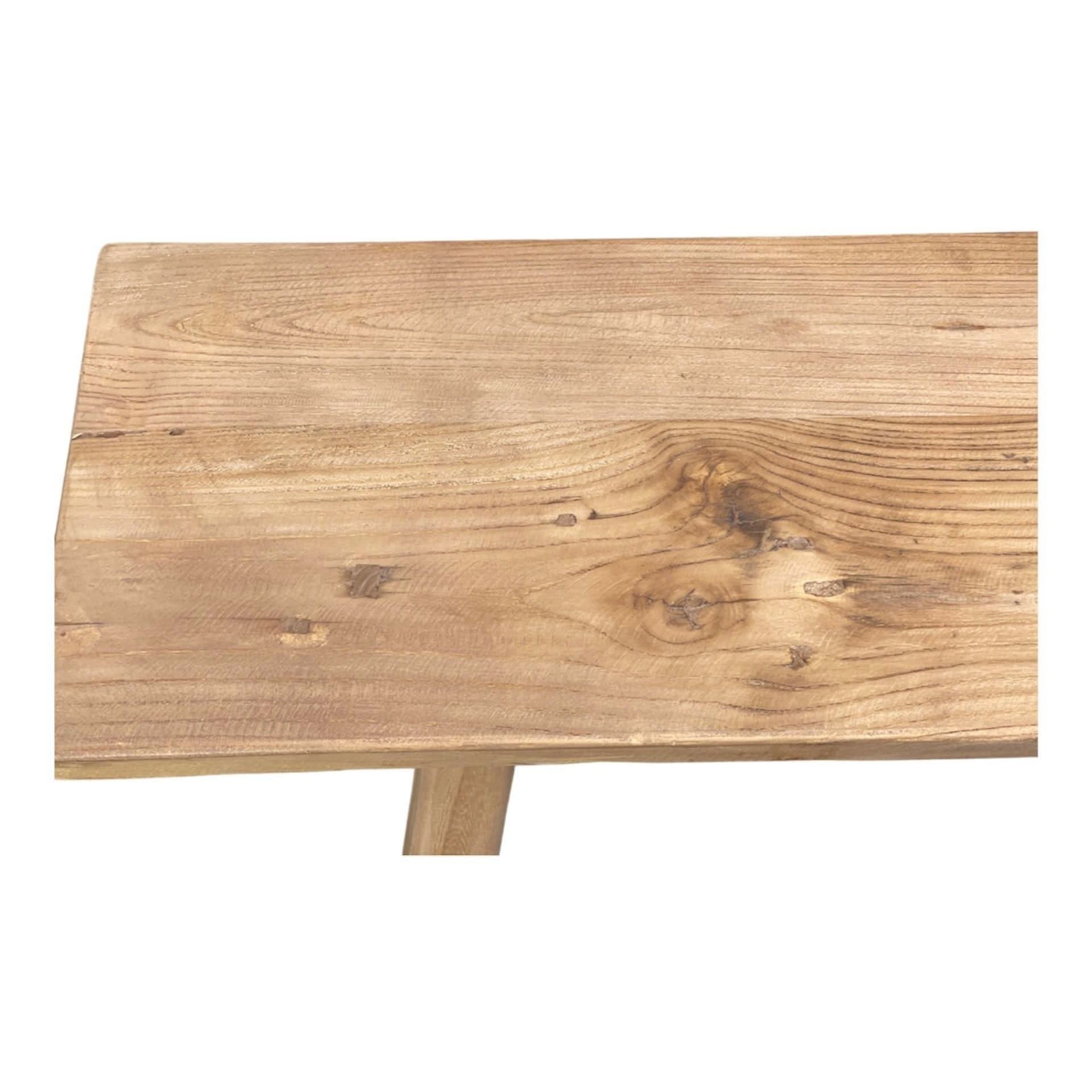 VALENCIA FARMHOUSE RUSTIC BENCH IN RECYCLED ELM FULL LENGTH 120CM - MyChocolateWood