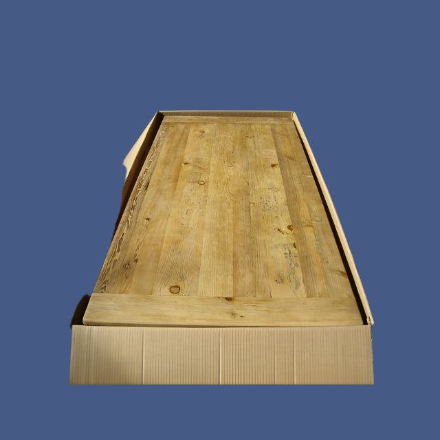 VALENCIA RECYCLED ELM FARMHOUSE DINING TABLE 184CM - MyChocolateWood