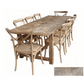 VALENCIA RECYCLED ELM FARMHOUSE DINING TABLE 290CM - MyChocolateWood