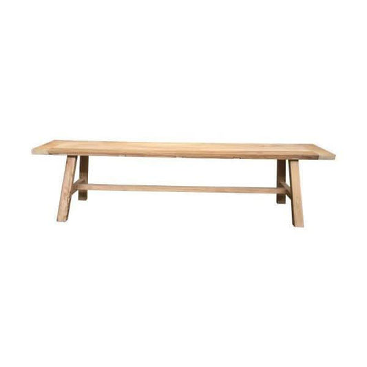 VALENCIA RECYCLED ELM FARMHOUSE RUSTIC BENCH FULL LENGTH 160CM - MyChocolateWood