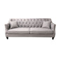 VENIER 2 SEATER FABRIC QUILTED & STUDDED SOFA LATTE - MyChocolateWood