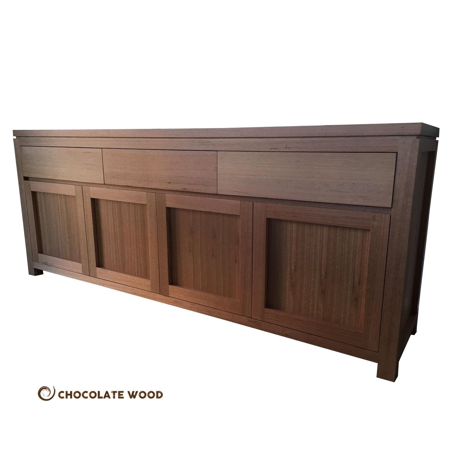 VERMONT 4 DOOR/3 DRAWER BUFFET / SIDEBOARD - TASSIE OAK HARDWOOD TIMBER - LOCALLY MADE TO ORDER - MyChocolateWood