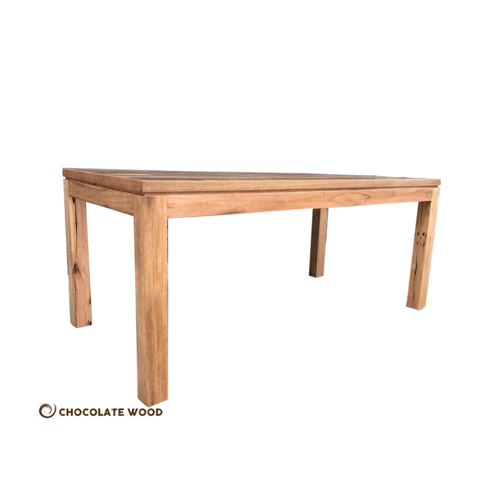 VERONA 8-SEATER DINING TABLE IN RECYCLED HARDWOOD - AUSTRALIAN CUSTOM MADE - MyChocolateWood