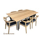 VERONICA 2-TONE SOLID AMERICAN OAK 7 PIECE DINING SET - AUSTRALIA MADE TO ORDER - MyChocolateWood