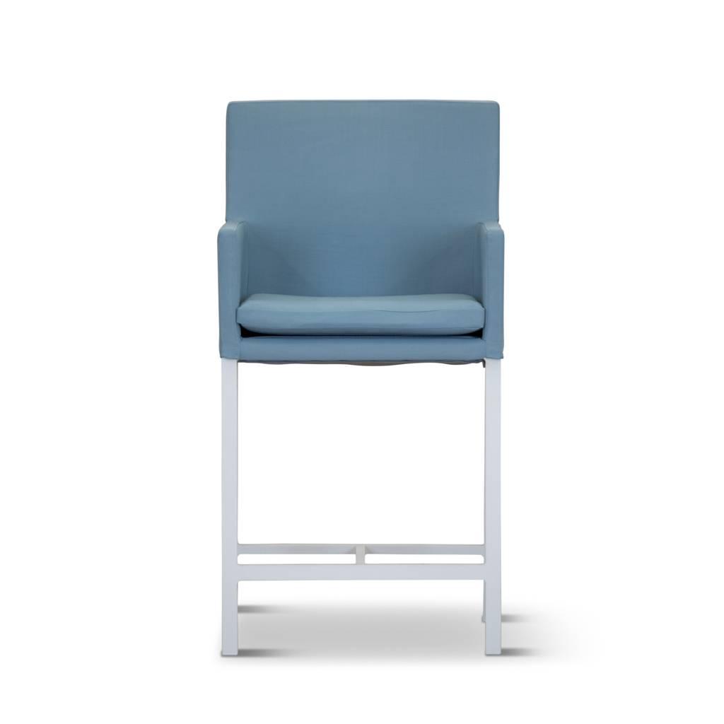Versa Fixed Bar Chair, White / Blue - MyChocolateWood