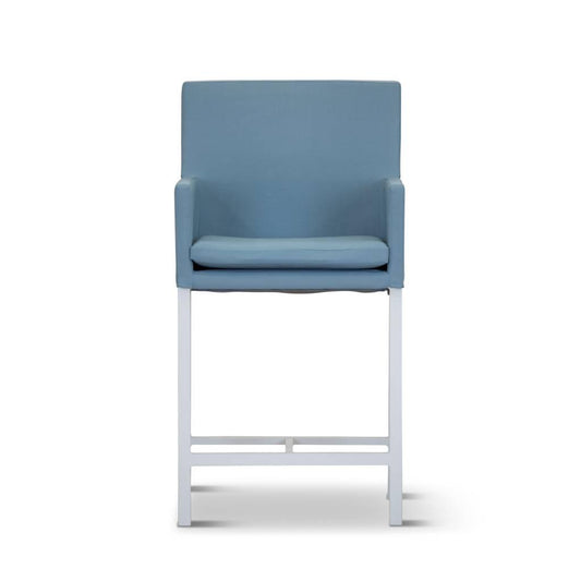 Versa Fixed Bar Chair, White / Blue - MyChocolateWood