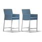 Versa Fixed Bar Chair, White / Blue - MyChocolateWood