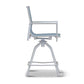 Versa Swivel Bar Chair, White / Blue - MyChocolateWood