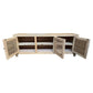 VILLA 3 DOORS LOUVRE STYLE TV/ENTERTAINMENT UNIT IN RECYCLED ELM 160CM - MyChocolateWood