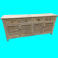 VILLA LOUVRE STYLE BUFFET SIDEBOARD 4 DOORS & 2 DRAWERS IN RECYCLED ELM 200CM - MyChocolateWood