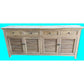 VILLA LOUVRE STYLE BUFFET SIDEBOARD 4 DOORS & 2 DRAWERS IN RECYCLED ELM 200CM - MyChocolateWood