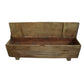 VILLA RUSTIC LOUVRE STYLE BENCH/STORAGE BOX 160CM IN RECYCLED ELM - MyChocolateWood