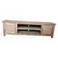 VILLA RUSTIC LOUVRE STYLE TV/ENTERTAINMENT UNIT 2 DOORS IN RECYCLED ELM 200CM - MyChocolateWood