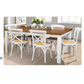 VILLIERS HAMPTON SOLID ACACIA TIMBER DINING TABLE OAK/WHITE 180CM - MyChocolateWood