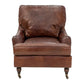 WEMBLEY AGED LEATHER ARMCHAIR IN ORIGINAL AGED LEATHER - MyChocolateWood