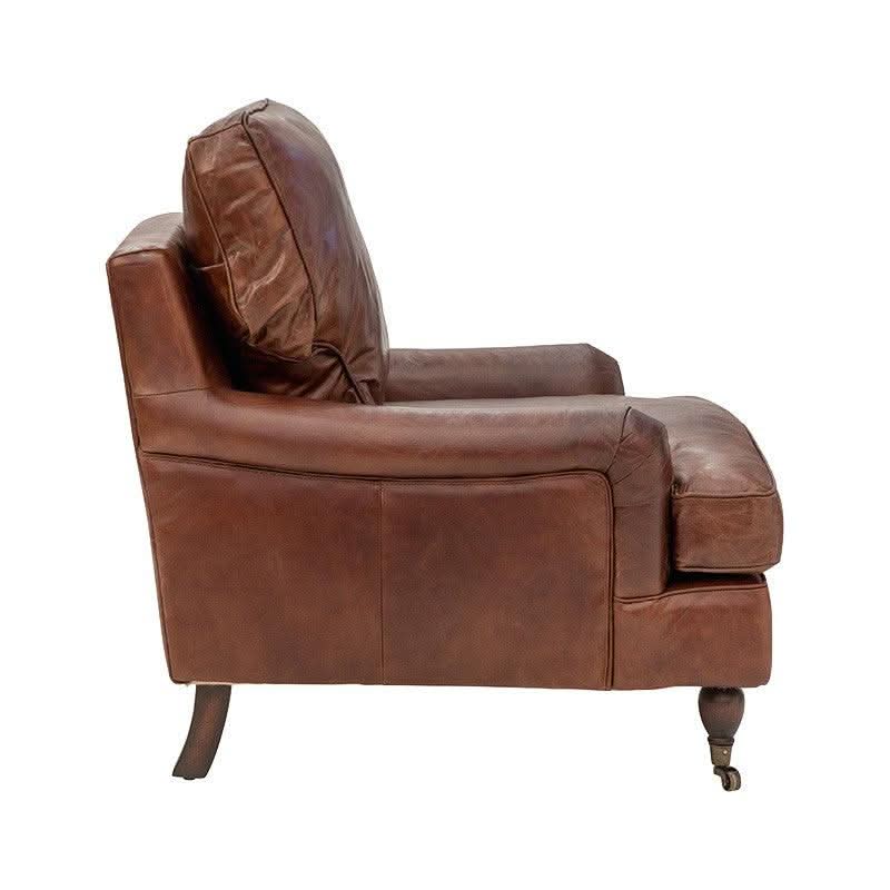 WEMBLEY AGED LEATHER ARMCHAIR IN ORIGINAL AGED LEATHER - MyChocolateWood