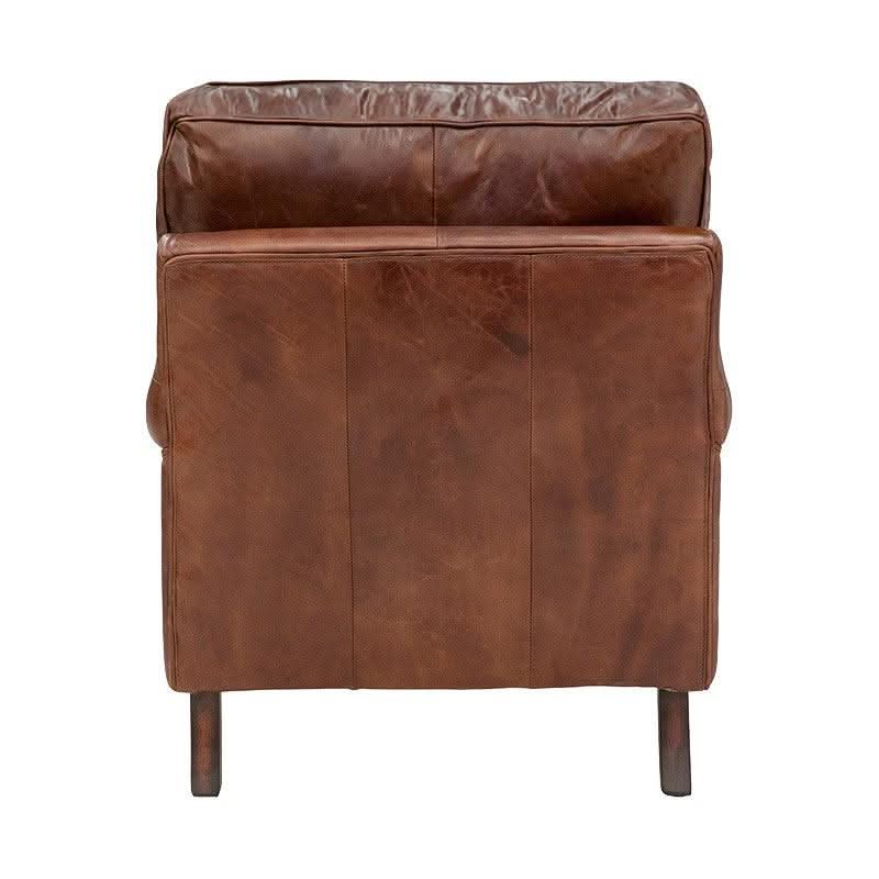WEMBLEY AGED LEATHER ARMCHAIR IN ORIGINAL AGED LEATHER - MyChocolateWood