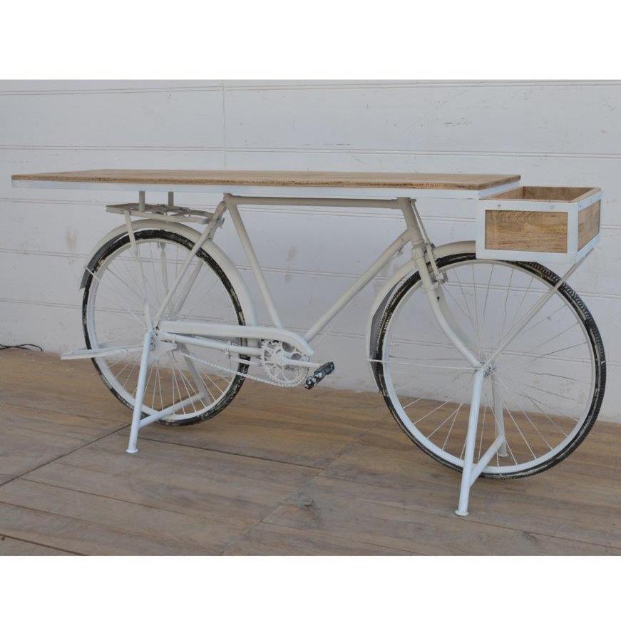 WHITE VINTAGE BICYCLE BAR- VINTAGE BICYCLE CONVERTED INTO A BAR - FUN PARTIES! - MyChocolateWood