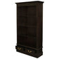 WIDE TASMANIA 2 DRAWER BOOKCASE IN CHOCOLATE FINISH - MyChocolateWood