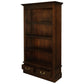 WIDE TASMANIA 2 DRAWER BOOKCASE IN MAHOGANY FINISH - MyChocolateWood