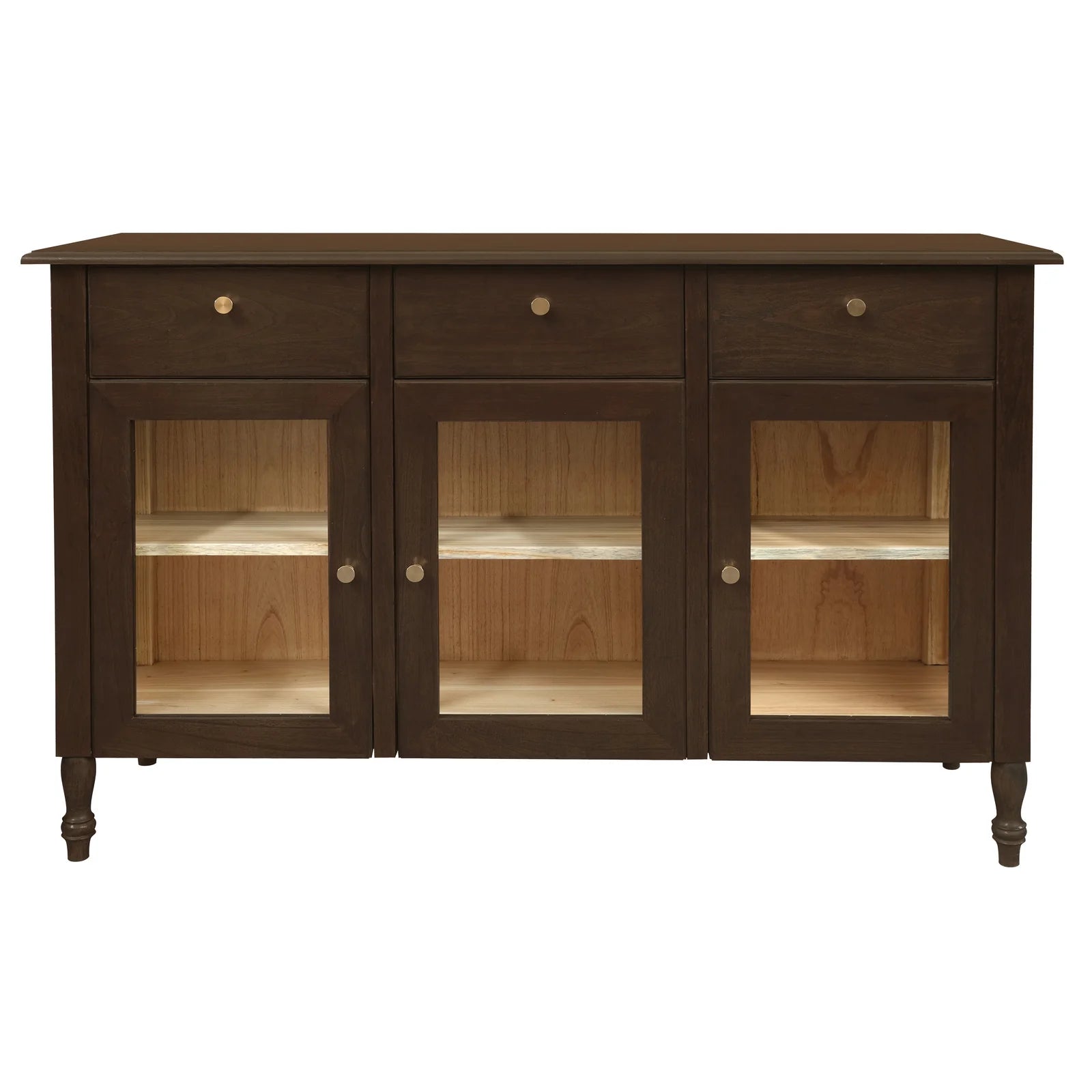WINSTON BUFFET/SIDEBOARD 3 DOORS & 3 DRAWERS - WALNUT - MyChocolateWood