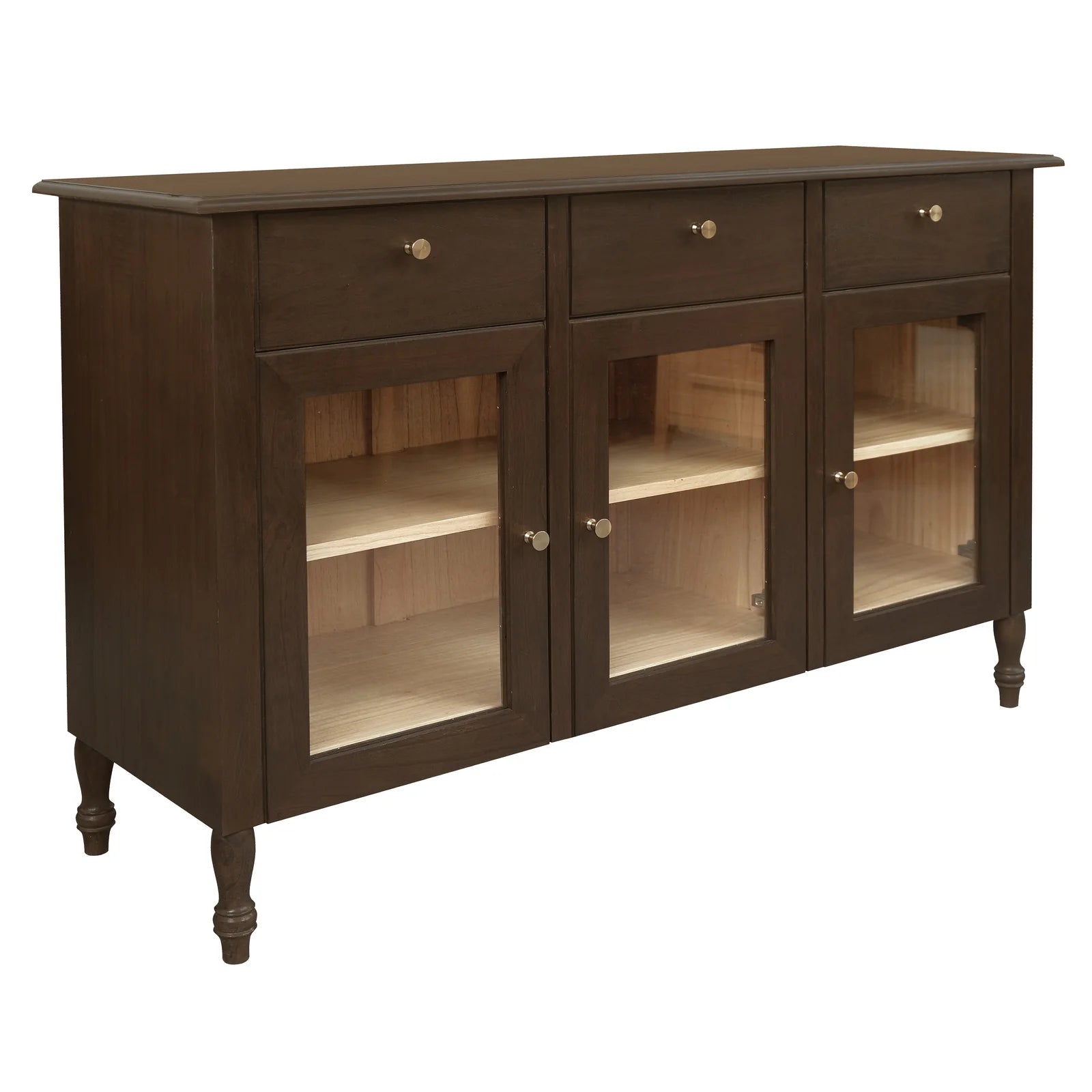 WINSTON BUFFET/SIDEBOARD 3 DOORS & 3 DRAWERS - WALNUT - MyChocolateWood