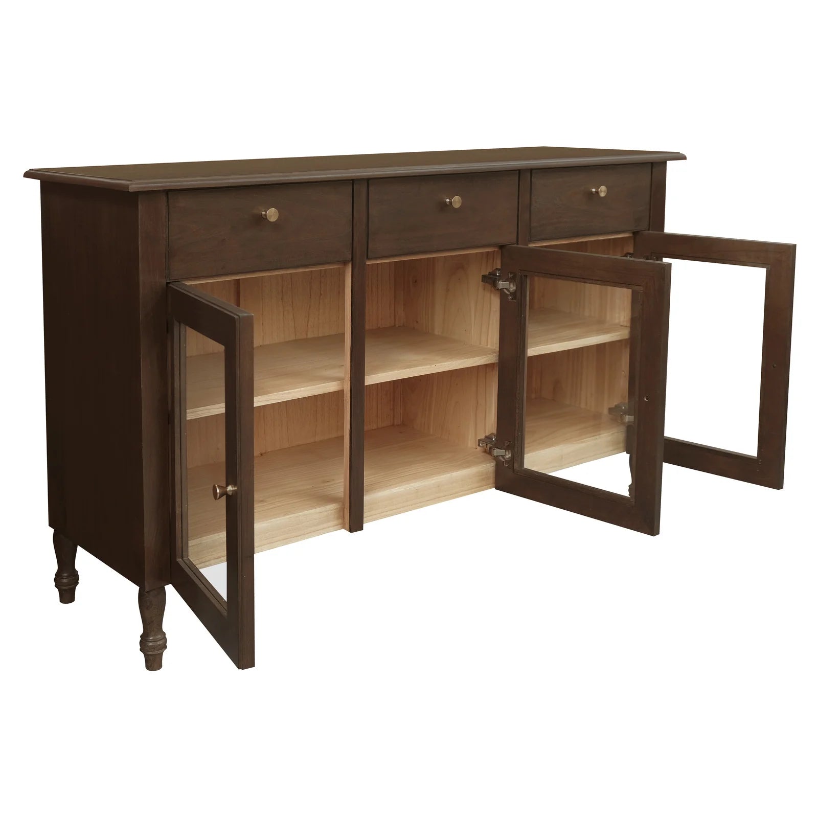 WINSTON BUFFET/SIDEBOARD 3 DOORS & 3 DRAWERS - WALNUT - MyChocolateWood