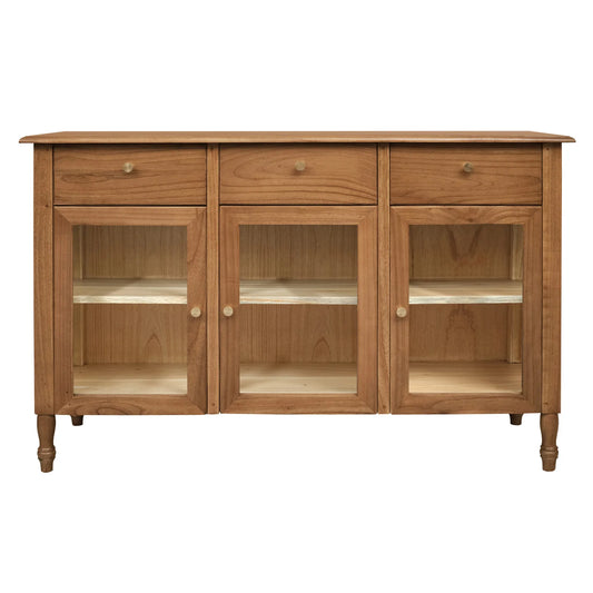 WINSTON SOLID WHITE CEDAR BUFFET/SIDEBOARD 3 DOORS & 3 DRAWERS - ALMOND - MyChocolateWood