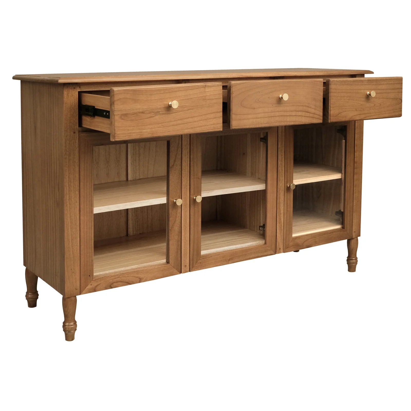 WINSTON SOLID WHITE CEDAR BUFFET/SIDEBOARD 3 DOORS & 3 DRAWERS - ALMOND - MyChocolateWood