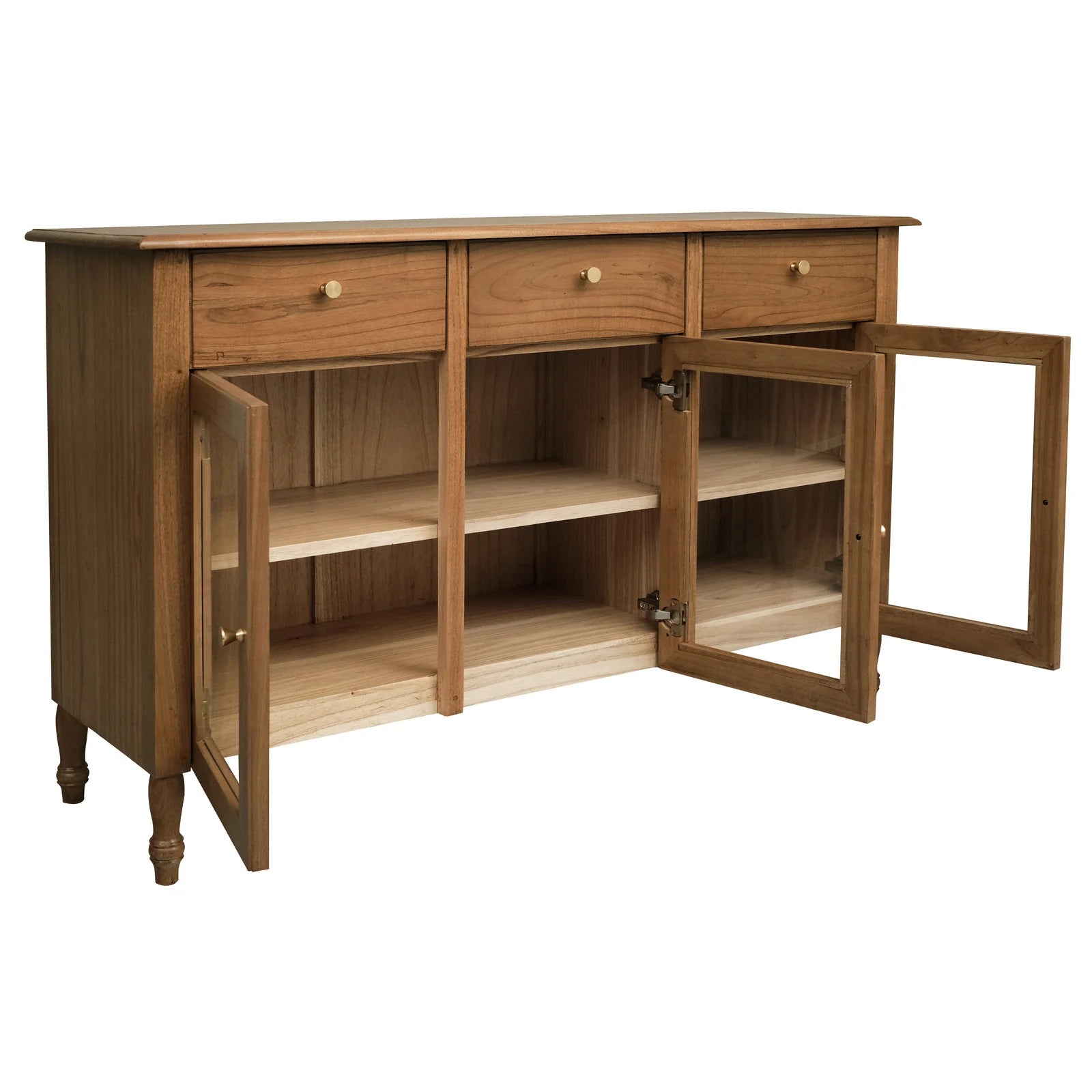WINSTON SOLID WHITE CEDAR BUFFET/SIDEBOARD 3 DOORS & 3 DRAWERS - ALMOND - MyChocolateWood