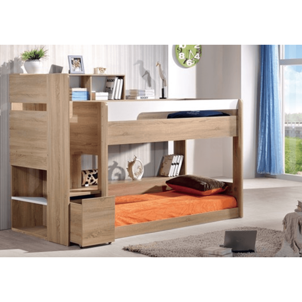 Zelfa Bunk Bed, Single Size - MyChocolateWood