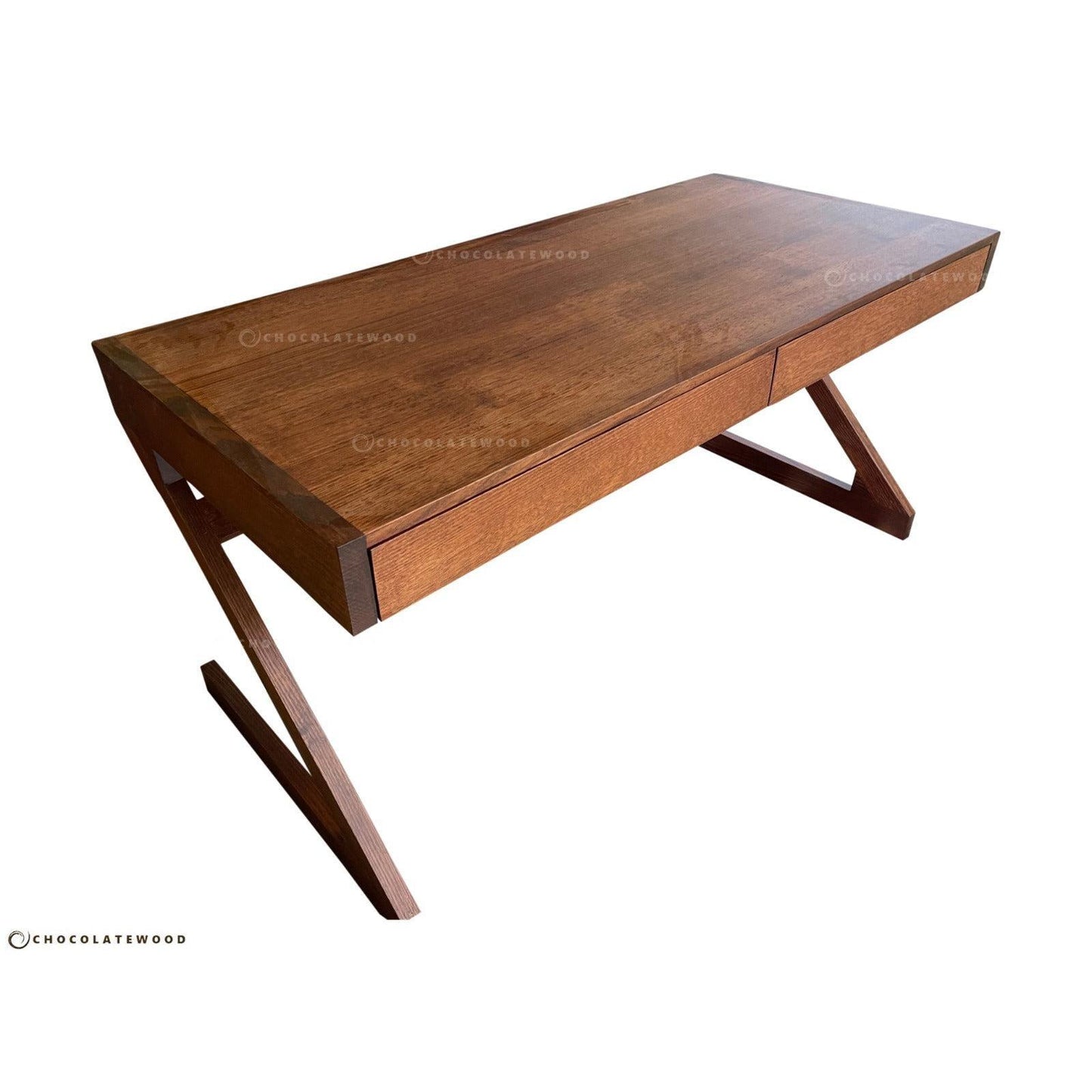ZETA AUSTRALIAN CUSTOM MADE TASSIE OAK DESK DARK HONEY FINISH - MyChocolateWood